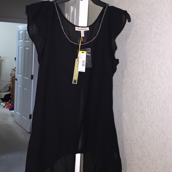 Open back sheer blouse