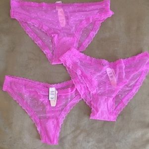 3 NWT Victoria's Secret Lace Panties