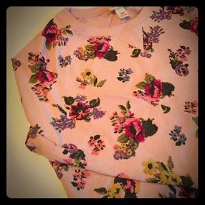 Pink Floral Sweatshirt
