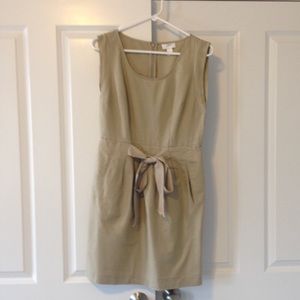 Loft tan shift dress
