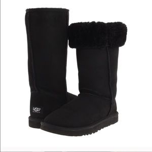 Classic Tall Black Uggs- worn