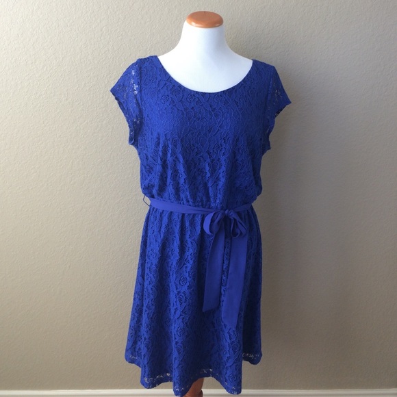 LC Lauren Conrad Dresses & Skirts - Royal Blue Lace Dress