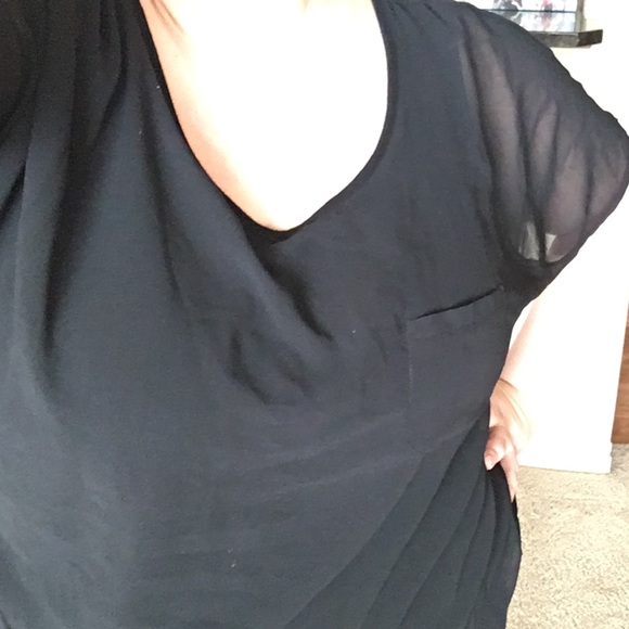 Black two layered blouse