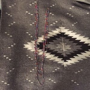 Layered multicolored beaded necklace