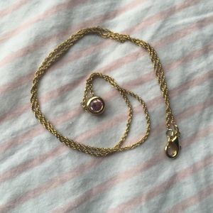 Pink jewel necklace.