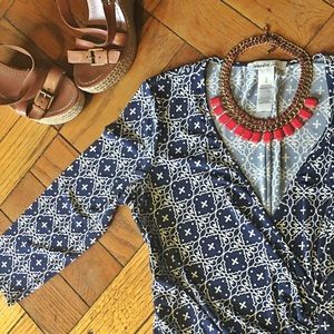 Dazzling Navy Blue wrap dress