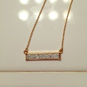 Gold brick necklace