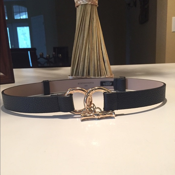BCBGMaxAzria gold bamboo belt