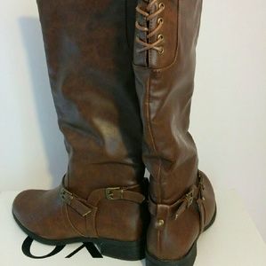 Xoxo Footwear Marni Knee High Brown Boot