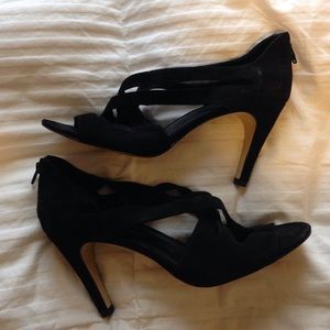 Franco Sarto suede strappy heels