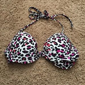 Large cheetah push up bikini
