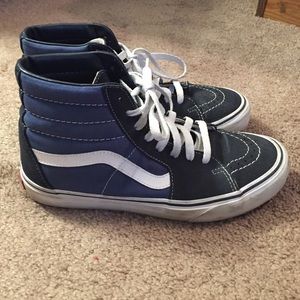 Vans Sk8 Hi Blue Canvas & Suede WO 9.5