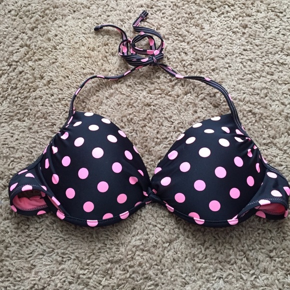 Large polka dot push up bikini