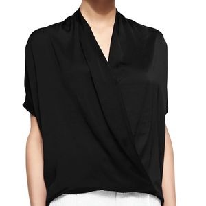 Vince Draping Wrap Blouse