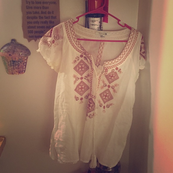 Peasant Hippie Beaded Top