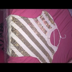 Sequin top.