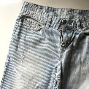 Railroad Stripe Boyfriend Jeans