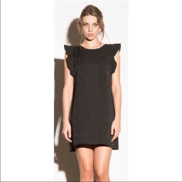 💕2X Host Pick💕Loup NYC Black Shimmer Dress - Picture 1 of 4