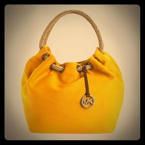 Yellow Michael Kors Canvas bag
