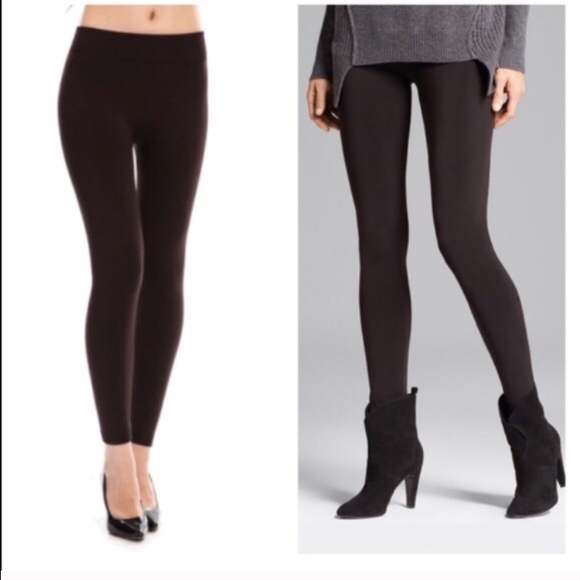 Burgundy Seamlees Fleece Lined Leggings - Picture 3 of 3