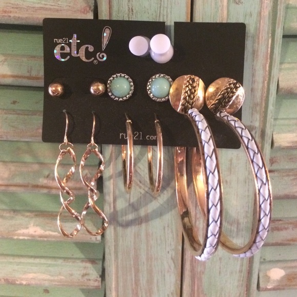 6 Piece Earring Set from Rue21. Brand New
