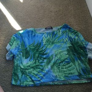 Palm tree crop top