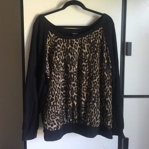 Torrid long sleeve leopard sweater