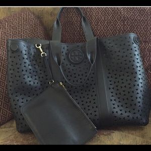 Tory Burch Large Ella Perforated Leather tote