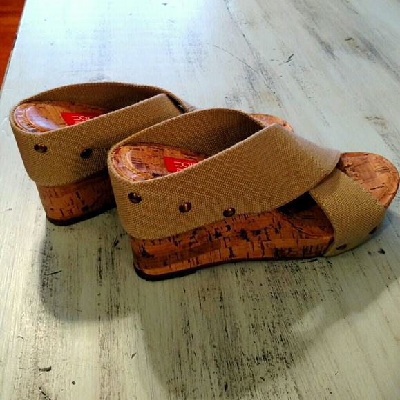 Cork, tan ESPRIT wedge sandals