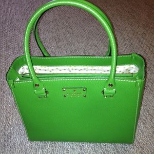 Kate spade emerald green Wellesley satchel purse