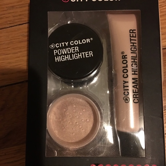 City Color powder and cream highlighter
