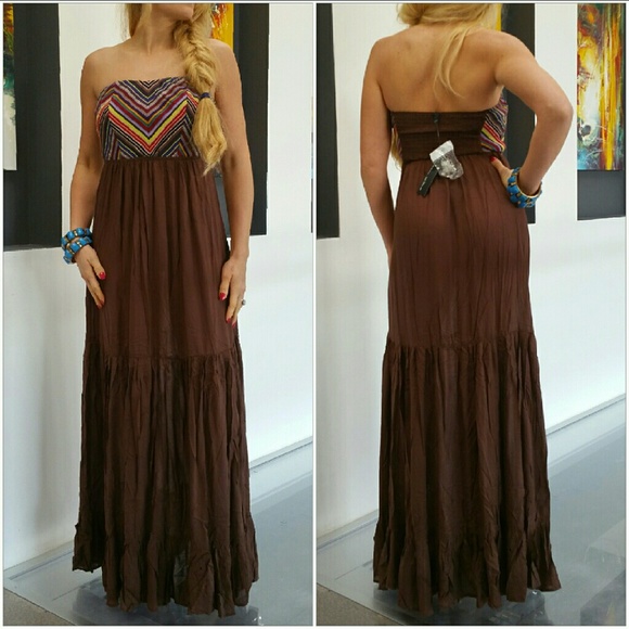 BOHO MAXI DRESS COACHELLA NWT - Picture 2 of 4