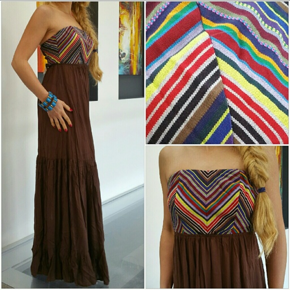 BOHO MAXI DRESS COACHELLA NWT - Picture 3 of 4