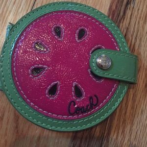 Coach watermelon compact mirror