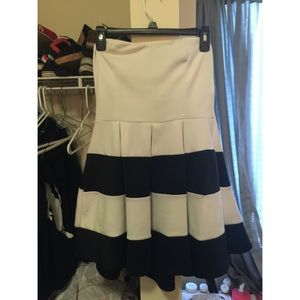 Strapless Black & White Dress