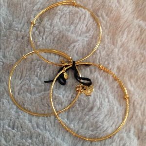 Alex & Ani plain gold bracelets