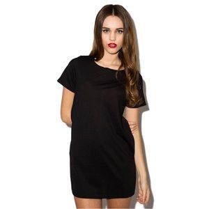 Basic Black Shift Dress with Keyhole Back
