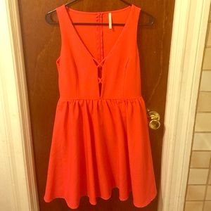 Red orange date night dress!