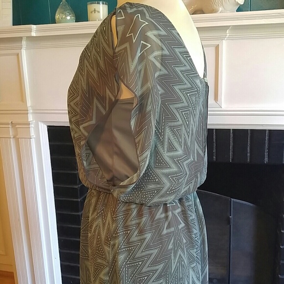 Speechless Turquoise & Gray dress - Picture 3 of 4