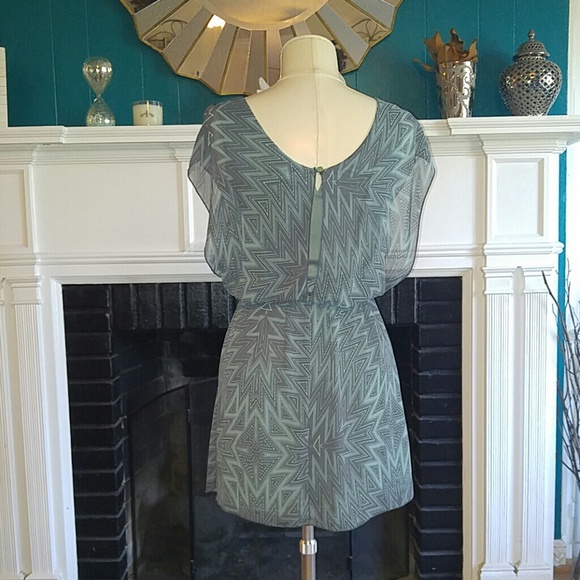 Speechless Turquoise & Gray dress - Picture 4 of 4