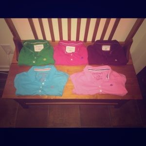 Lot of 5: Aeropostale Girls Large Polo Shirts