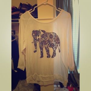 ❤️❤️SOLD❤️❤️Sheer White Elephant Top