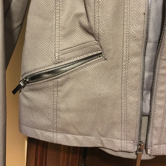 Charcoal faux leather jacket - Picture 3 of 4