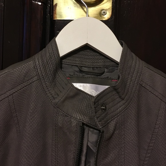 Charcoal faux leather jacket - Picture 4 of 4