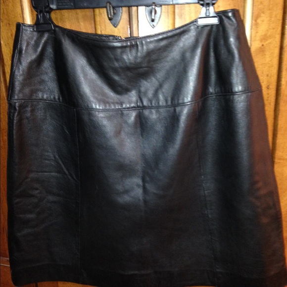 Black Leather Skirt   Lambskin Soft