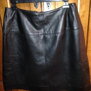 Black Leather Skirt   Lambskin Soft