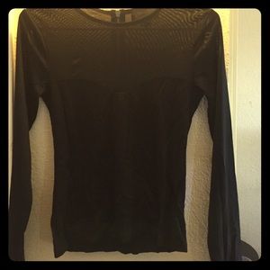 Long sleeve mesh top