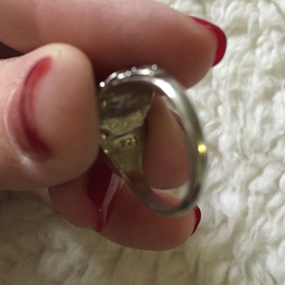 XX SOLD XX Vintage Sterling Silver Moonstone Ring - Picture 2 of 4