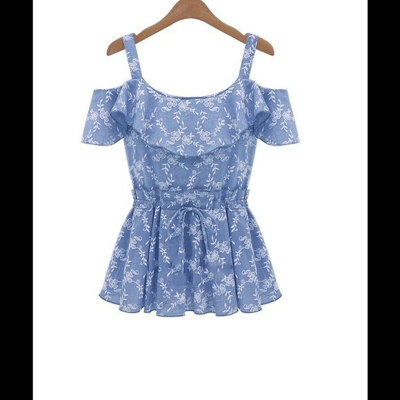 Embroidered floral top