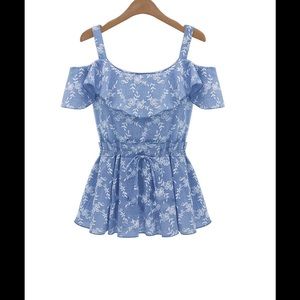 Embroidered floral top